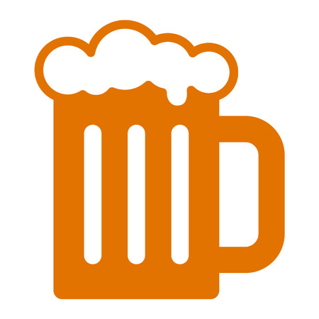 Beer mug flat icon for apps and websitesのイラスト素材