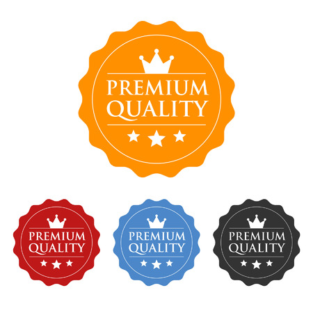 Premium quality seal or label flat iconのイラスト素材