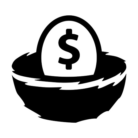 401k retirement nest egg flat icon for apps and websitesのイラスト素材
