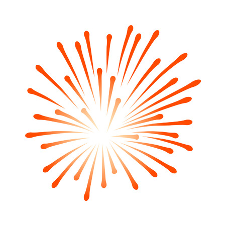 New Years or Independence Day fireworks iconのイラスト素材