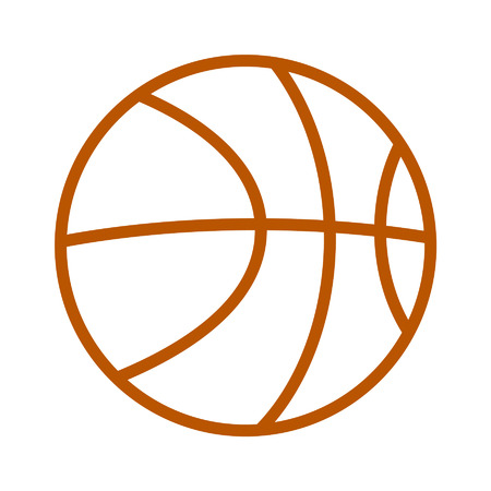 Basketball line art icon for sports apps and websitesのイラスト素材