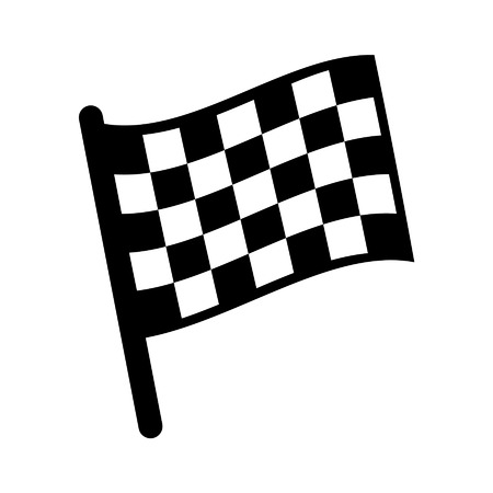 checkered chequered flag icon for sports websitesのイラスト素材