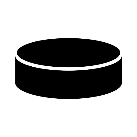Hockey puck flat icon for sports apps and websitesのイラスト素材