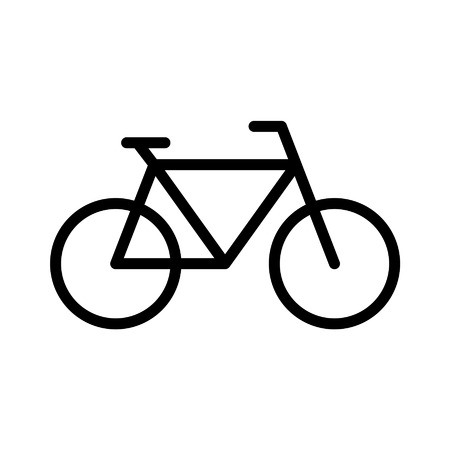 Bicycle fitness line art icon for apps and websitesのイラスト素材