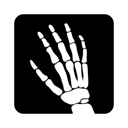 Human hand x-ray image scan for apps and websitesのイラスト素材
