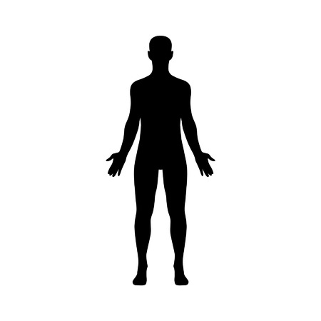 Male human body flat icon for app and websiteのイラスト素材
