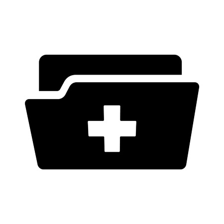 Medical or health record folder icon for app and websiteのイラスト素材
