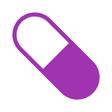 Medication pill tablet flat icon for app and websiteのイラスト素材