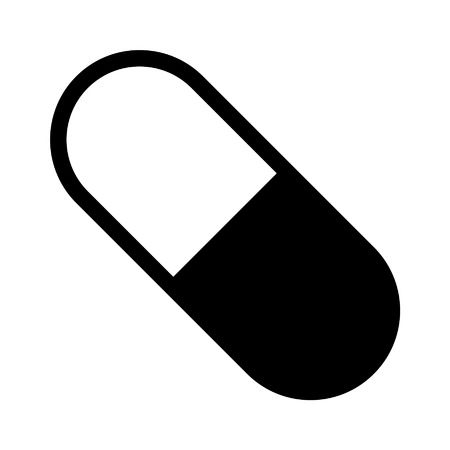 Medication pill tablet flat icon for app and websiteのイラスト素材