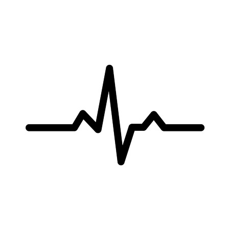 Heart monitor pulse line art icon for medical apps and websitesのイラスト素材