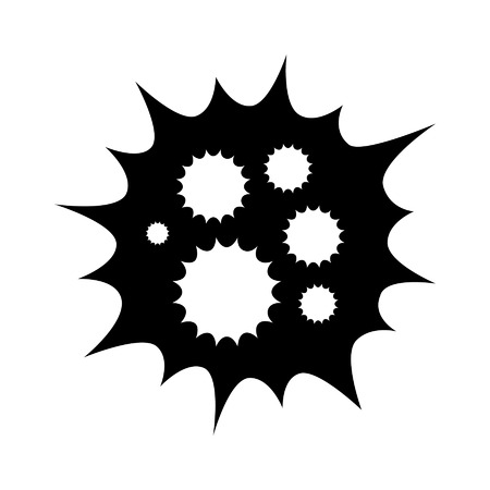 Virus bacteria flat icon for apps and websitesのイラスト素材