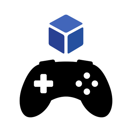 Cloud video gaming as a service icon for apps and websites