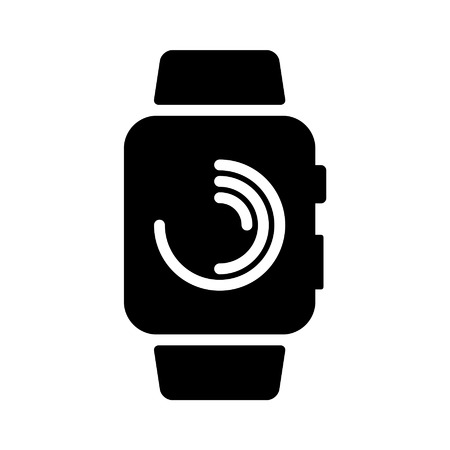 Fitness smartwatch flat icon for apps and websitesのイラスト素材