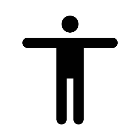 Human accessibility flat icon for apps and websitesのイラスト素材
