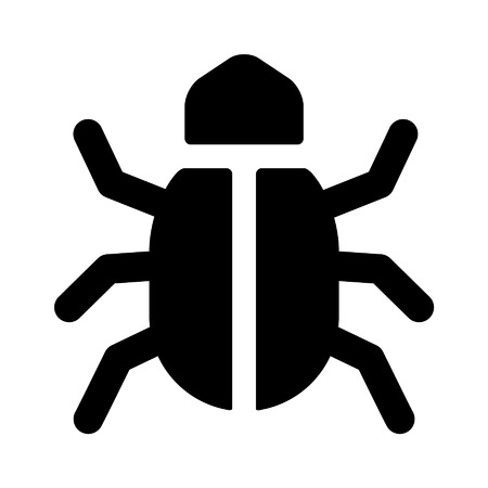 Software bug flat icon for apps and websitesのイラスト素材