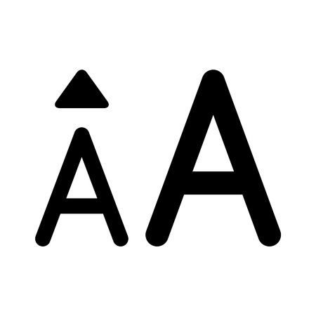 Increase font size line art icon for apps and websitesのイラスト素材