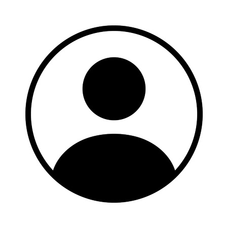 User account circle flat icon for apps and websites
