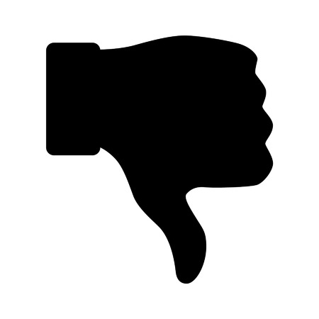 Thumbs down flat icon for apps and websitesのイラスト素材