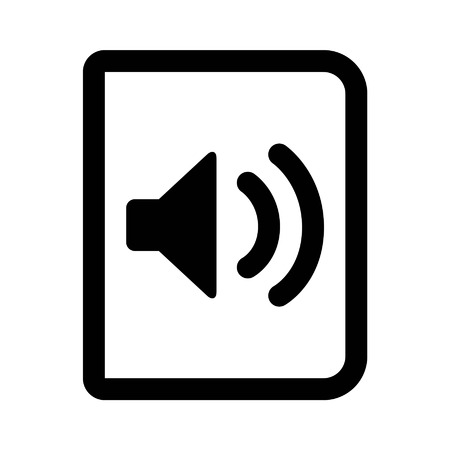 Audio book audiobook line art icon for apps and websitesのイラスト素材