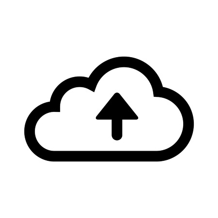 Upload to cloud storage line art icon for apps and websitesのイラスト素材