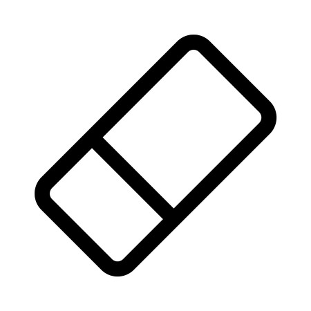 Eraser line art icon for apps and websitesのイラスト素材