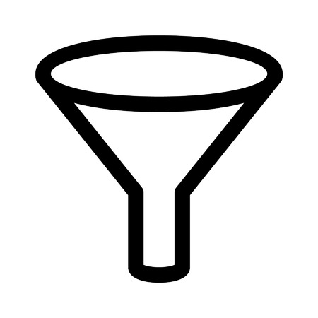 Filter funnel line art icon for apps and websitesのイラスト素材