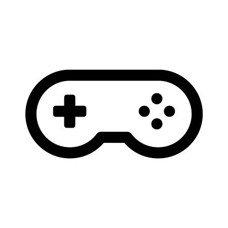 Game controller gamepad line art icon for apps and websitesのイラスト素材