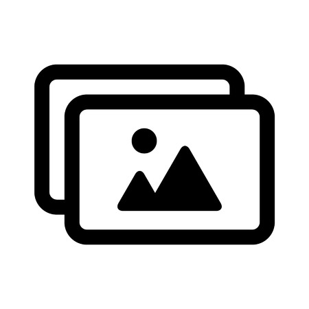 Photo album line art icon for apps and websites