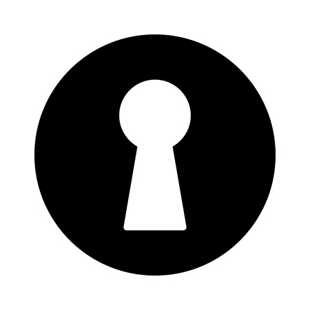 Vintage door keyhole access flat icon for apps and websitesのイラスト素材