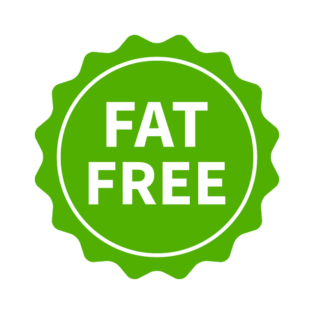 Fat free label, burst, seal or stick flat iconのイラスト素材