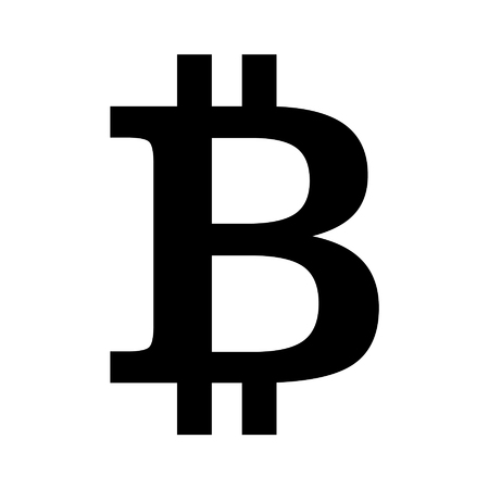 Bitcoin cryptocurrency symbol flat icon for apps and websitesのイラスト素材