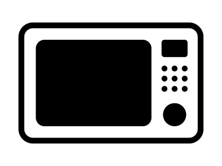 microwave countertop oven flat icon for apps and websitesのイラスト素材