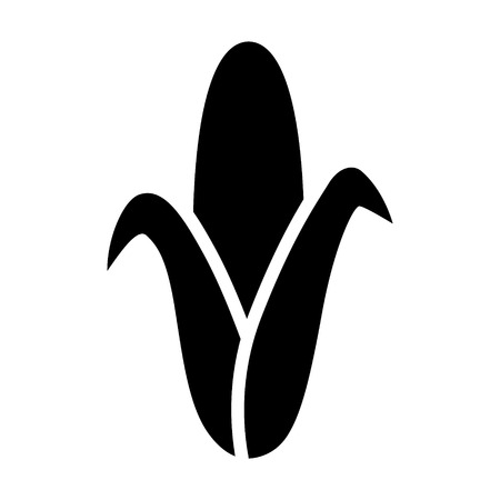 Ear of corn  maize flat icon for food apps and websitesのイラスト素材