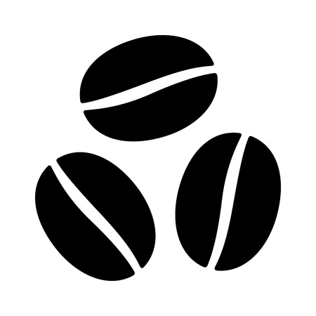 Coffee beans  seeds flat icon for food apps and websitesのイラスト素材