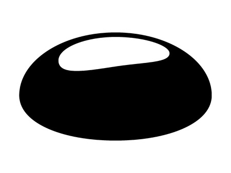 Raindrop cake gelatinous dessert flat icon for food apps and websitesのイラスト素材