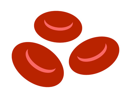 Red blood cell / erythrocytes flat icon for apps and websitesのイラスト素材
