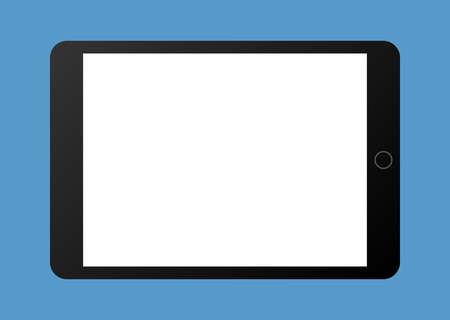 Portable tablet computer flat vector illustration for websitesのイラスト素材