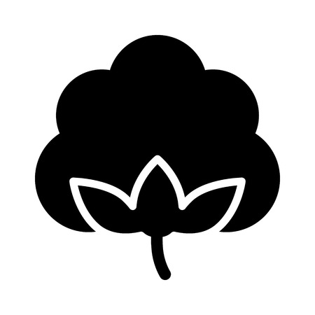 Cotton boll / flower flat icon for apps and websitesのイラスト素材