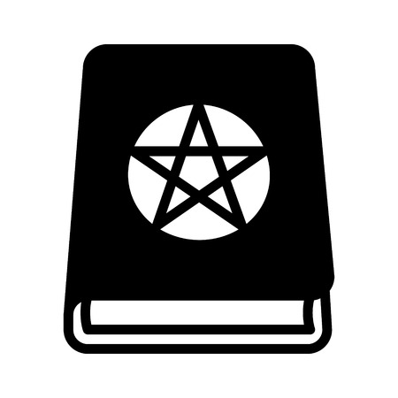 Magic spell book, tome or manual flat icon for games and websitesのイラスト素材