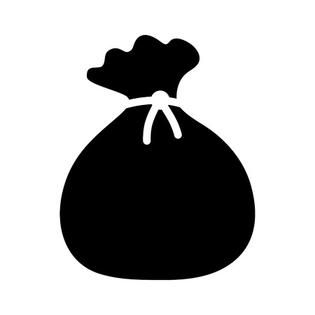 Tied pouch bag or sack flat icon for apps and websitesのイラスト素材
