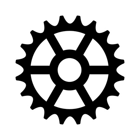 Sprocket cogwheel gear / machine part flat icon for apps and websitesのイラスト素材