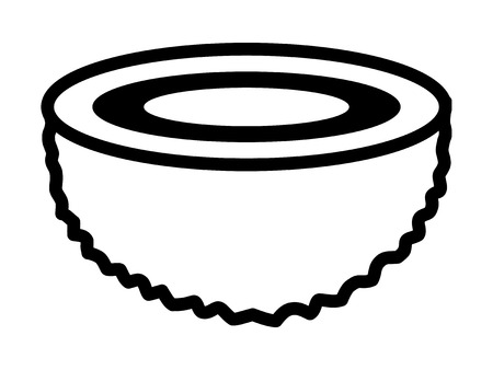 Half geode rock formation line art icon for apps and websitesのイラスト素材