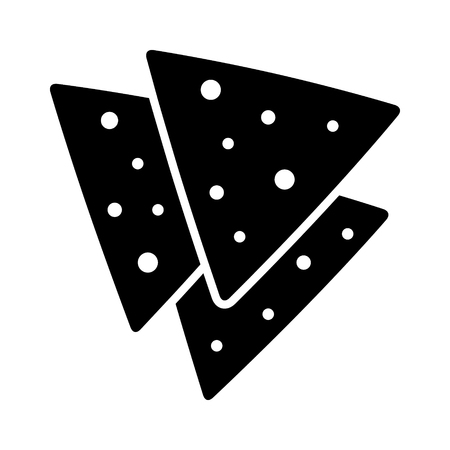 Tortilla chips or nachos tortillas flat icon for apps and websitesのイラスト素材