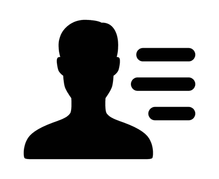 User, profile or account menu flat vector icon for apps and websitesのイラスト素材