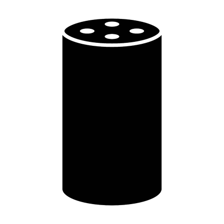 Medium size smart speaker virtual assistant flat vector icon for apps and websitesのイラスト素材