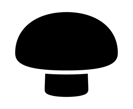 Common button mushroom or toadstool flat vector icon for food apps and websitesのイラスト素材