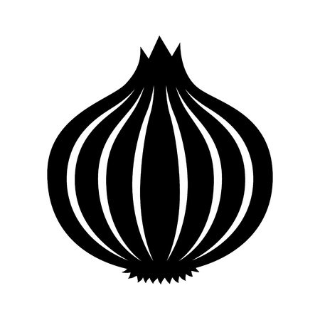 Bulb onion or common onion vegetable flat vector icon for food apps and websitesのイラスト素材