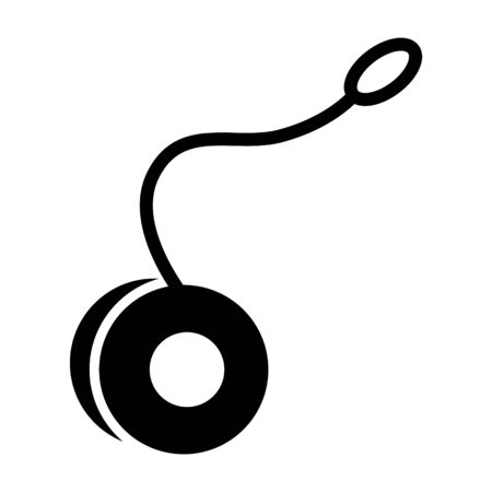 Yo-yo or yoyo toy on string flat vector icon for apps and websitesのイラスト素材