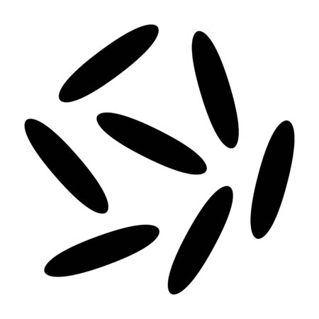 Jasmine or basmati rice grains flat vector icon for food apps and websitesのイラスト素材