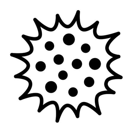 Pollen allergen line art vector icon for allergy apps and websitesのイラスト素材